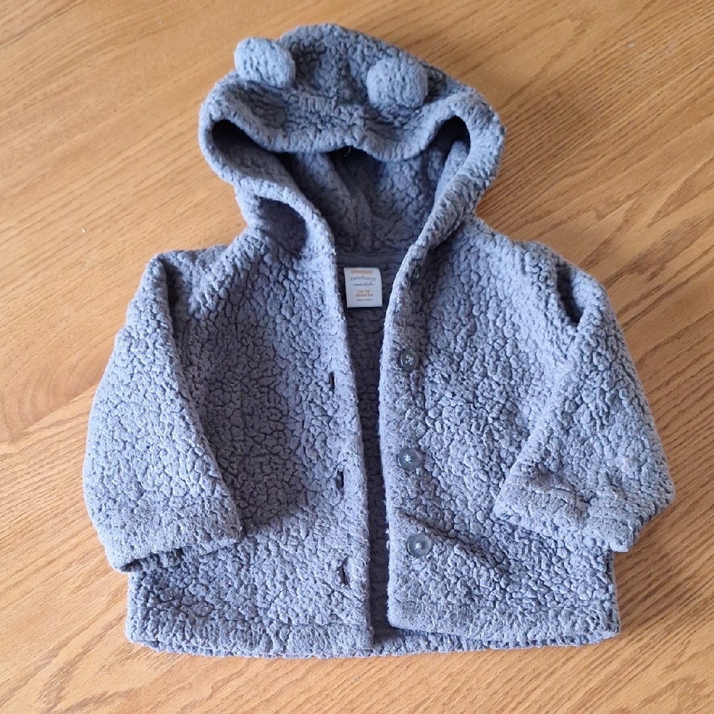 Gray Sherpa Jacket with Ears